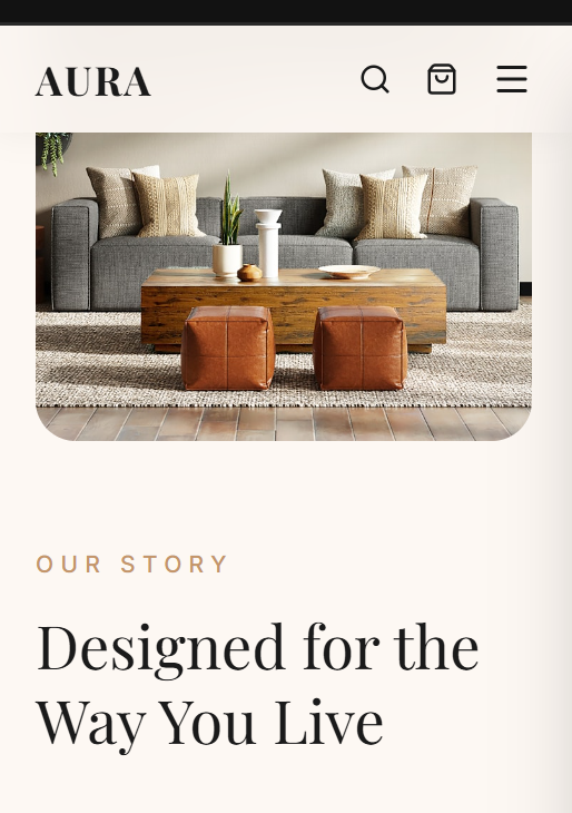 Aura Luxury Digital E-Commerce Storefront Layout